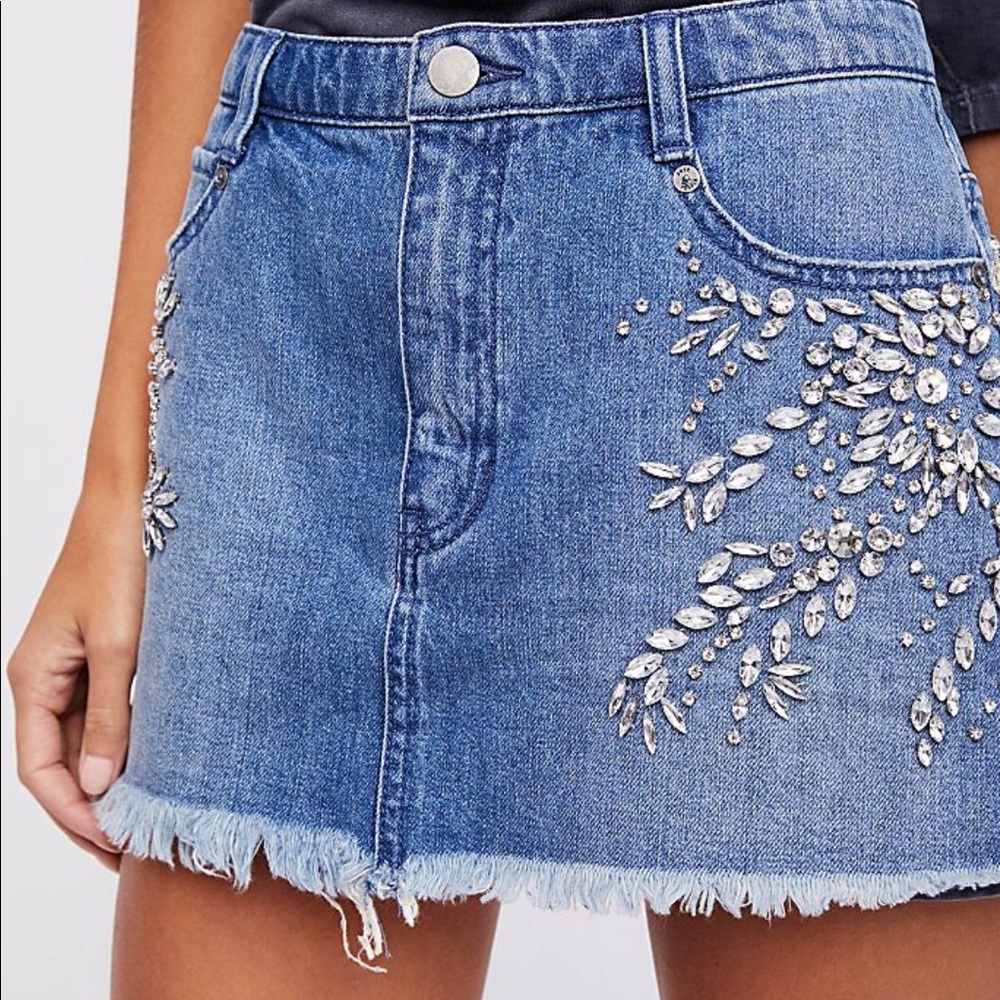 Free People Shine Bright Shine Far Mini Skirt